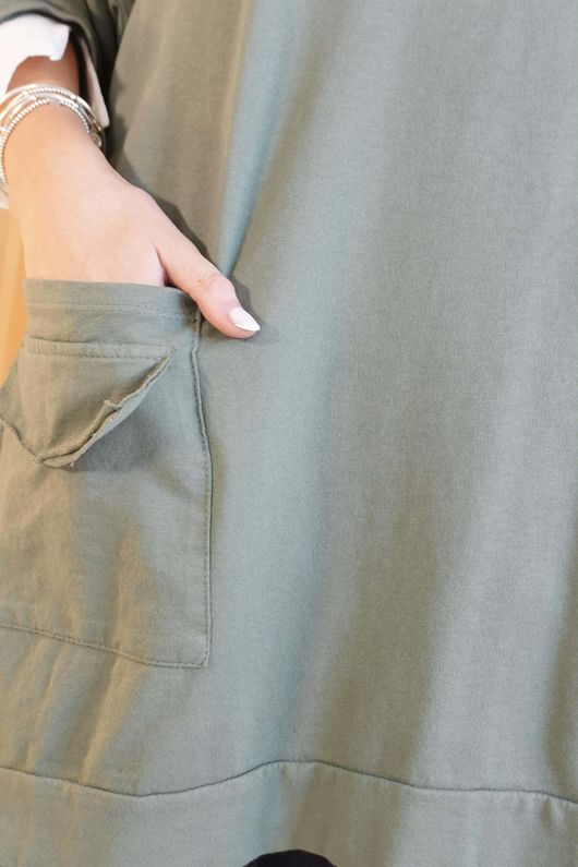 Lagen Classic Pocketed Sweat Khaki /7=